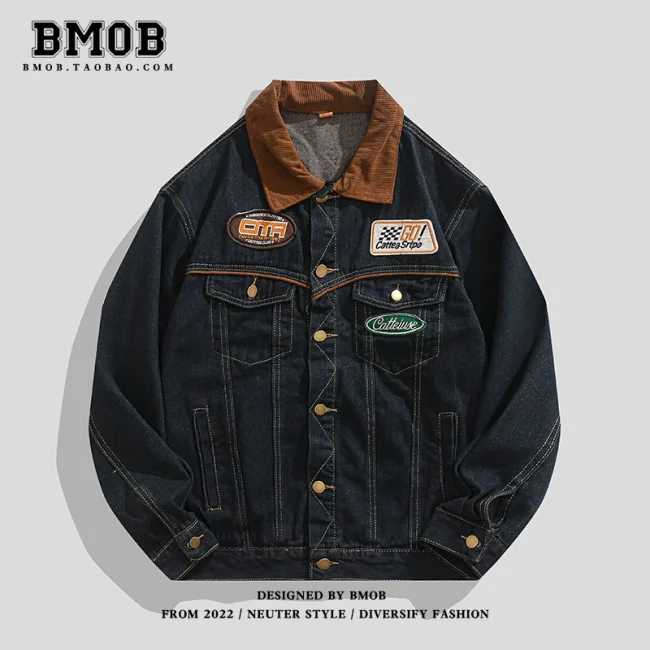 American collar denim jacket