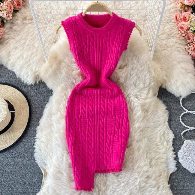 Sleeveless Vest Knotyle Dress