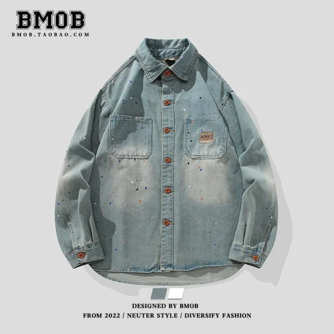 BMOB splash ink denim jacket