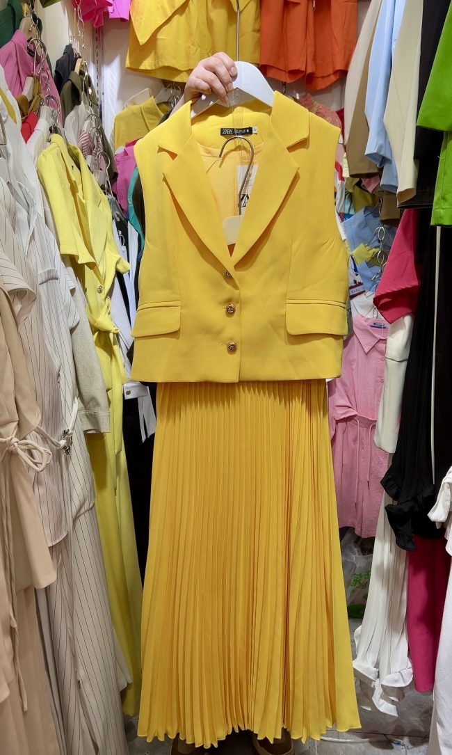 Yellow Female Suit with Skirt